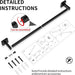 Towel Bar for Bathroom, 24" 2 Pack Wall Mounted Towel Rack, Black
