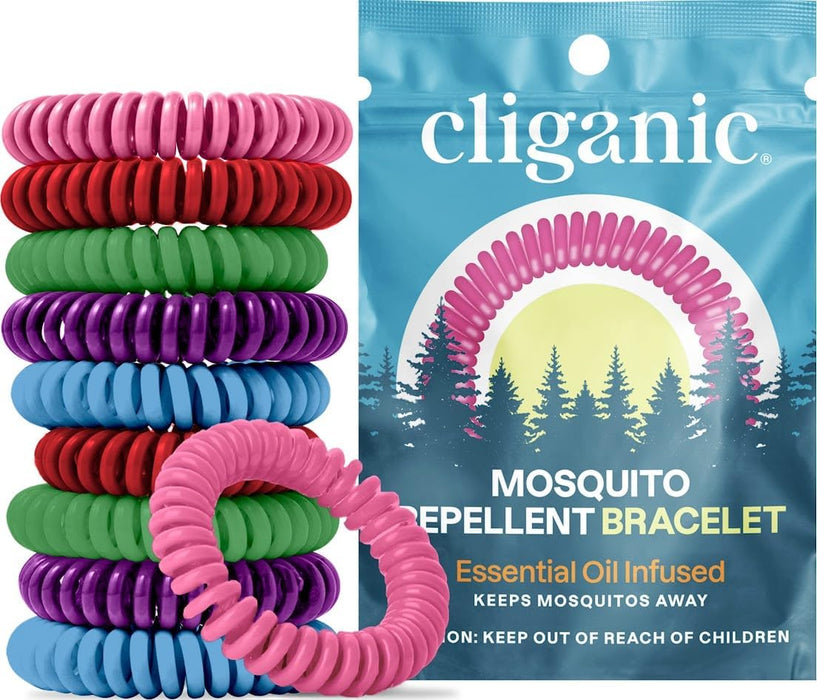 Mosquito Repellent Bracelets for Kids & Adults, Natural, 10 Pack