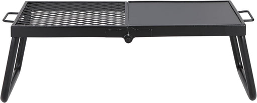 Folding Campfire Grill, Heavy Duty Steel Mesh Grate, 22.4" Portable Camping Grates Over Fire Pit, Camp Fire Cooking Equi