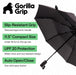 Compact Travel Size Umbrella for Rain, Sleek Design, Black