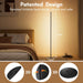 Bright LED RGB+IC Corner Floor Lamp with App, Remote Control Obsidian Black