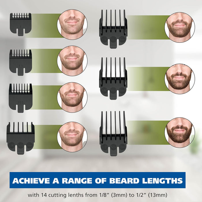 Groomsman Rechargeable Beard Trimmer Kit & Bonus Battery Nose Trimmer