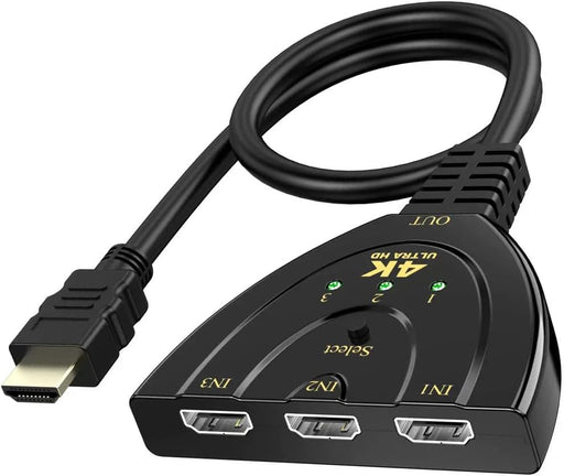 HDTV Switch 3 in 1 Out,HDTV Splitter Supports Full HD 1080P@60HZ/4K@30HZ，Compatible with Roku Fire TV Stick,PS4/PS5 Xbox