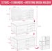 Clear Makeup Organizer with 9 Drawers, 3 Tier Stackable Makeup Storage Organizer with Rotating Brush Holder, Acrylic Cou
