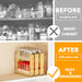 Bamboo Pull Out Spice Rack Organizer for Cabinet, Heavy Duty Slide Out Seasoning Kitchen Pantry Sliding Vertical Organization, 7.6" Wide, 3 Drawers(2" Wide), 2-Tier, Natural