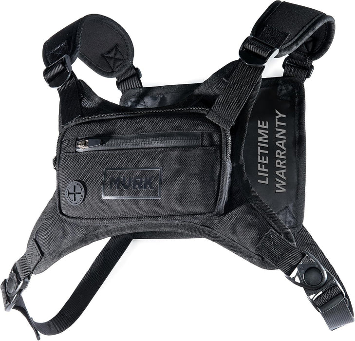 Water Resistant Running Vest Chest Pack, Phone Holder for Running, Lightweight Training Pack with Reflective Detail