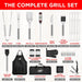 Grilling Accessories, Dad Gifts for Christmas, Heavy Duty Stainless Steel Grill Set BBQ Grill Accessories for Outdoor Gr