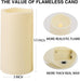 2PACK Outdoor Plastic flameless Candles with Remote Control and Timer