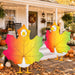 Fall Porch Goose Outfit Autumn Maple Leaf Goose Costumes Thanksgiving Lawn Goose Clothes Fit 23''H Plastic Cement Statue