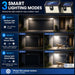 [6 Packs] Solar Motion Sensor Outdoor Lights, Super Bright Solar Lights Outdoor Waterproof, 3 Lighting Modes Security Wa