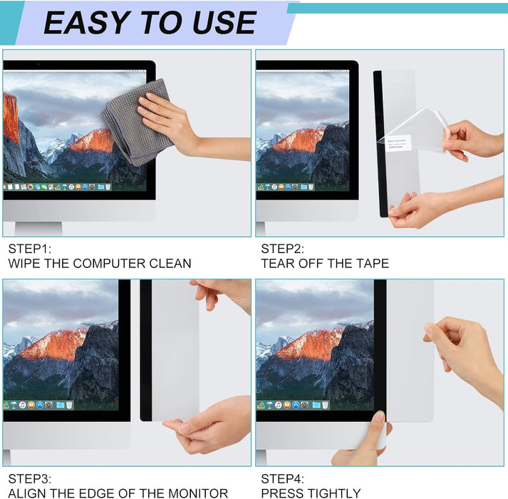 3PCS Monitor Memo Board, Memo Board for Computer Monitor, Monitor Memo Board Computer Monitor Sticky Note Holder, Office