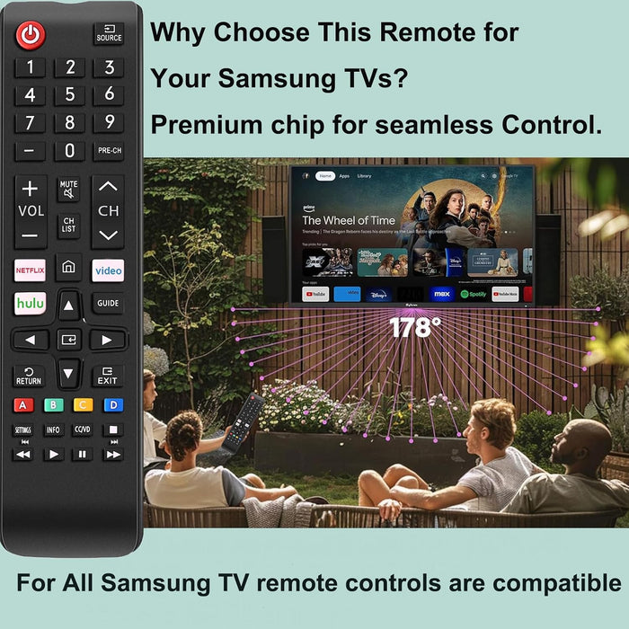 Universal Remote Control for All Samsung TV Compatible with All Samsung LCD LED HDTV 3D Smart TVs Models