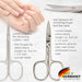 3 Swords Germany - brand quality 8 piece manicure pedicure grooming kit set synthetic leather case ostrich cognac - Made