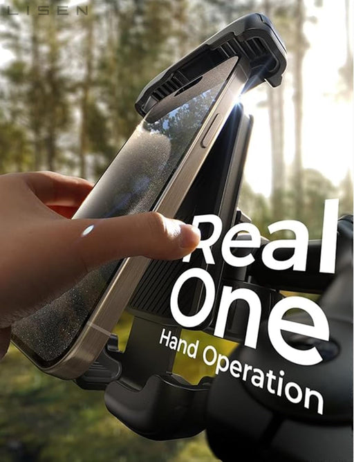 Bike Phone Holder, [Super Easy Install] Motorcycle Phone Mount Ebike Accessories Bicycle Handlebar Holder Mount Gifts fo