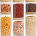 Glass Pantry Storage Containers (0.7Qt/1.2Qt/1.6Qt) Set of 6, Square