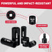 96-Piece 3/8" Drive Impact Socket Wrench and Bit Set, SAE 5/16”-3/4” & Metric 8-22mm, Cr-V Standard & Deep Sockets, Powe