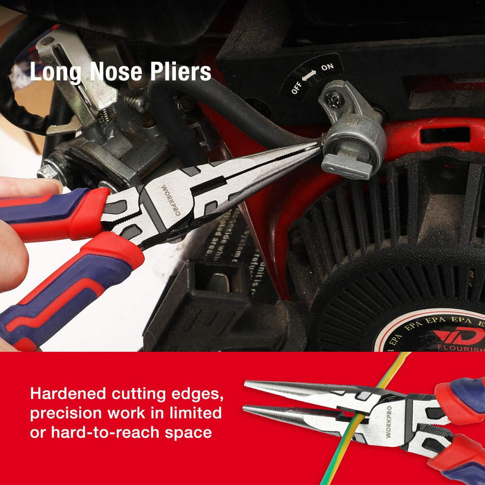 Pliers Set, 5-Piece Premium Cr-V Pliers Kit with Storage Pouch