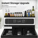30" Magnetic Stove Top Shelf, Silicone Over the Stove Spice Rack Organizer