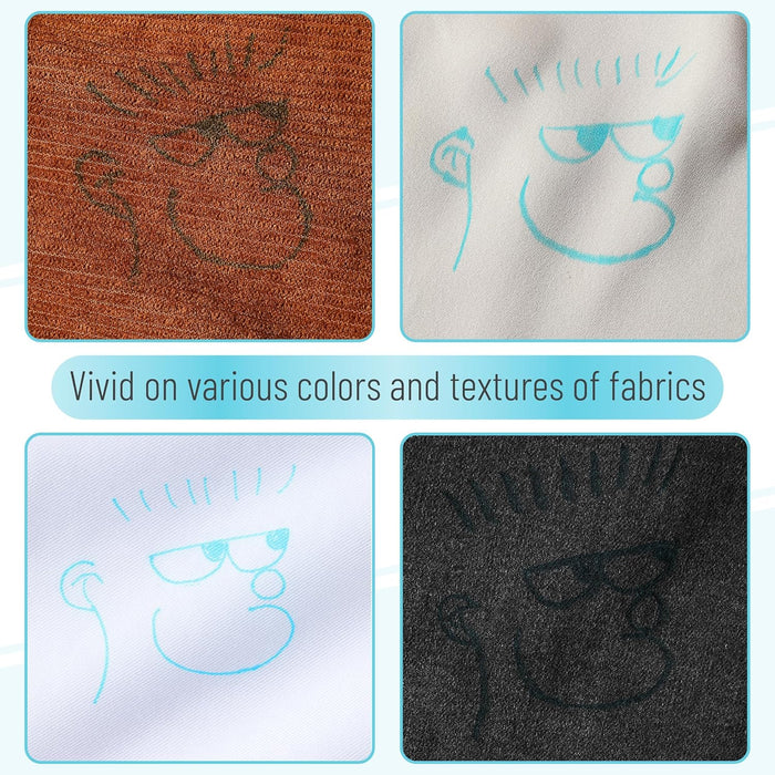 - Washable Fabric Markers for Sewing, 5 Pack, Blue