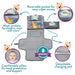 Portable Diaper Changing Pad with Wipes Pocket, Classic Grey
