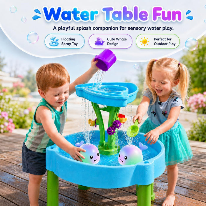 Baby Bath Toys Light Up Pool Water Toy for Toddlers Babies 1-3 Gift