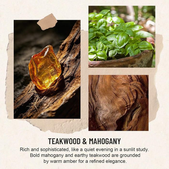 Reed Diffuser Set, Teakwood & Mahogany Scent Diffuser 2 Pack 8Fl Oz