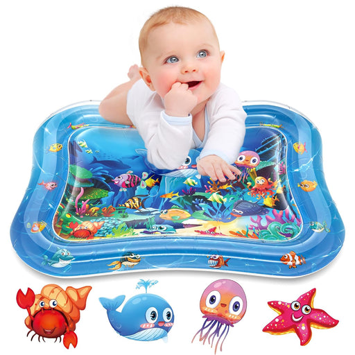 Inflatable Tummy Time Water Mat, Baby Sensory Toys 3-24 Months