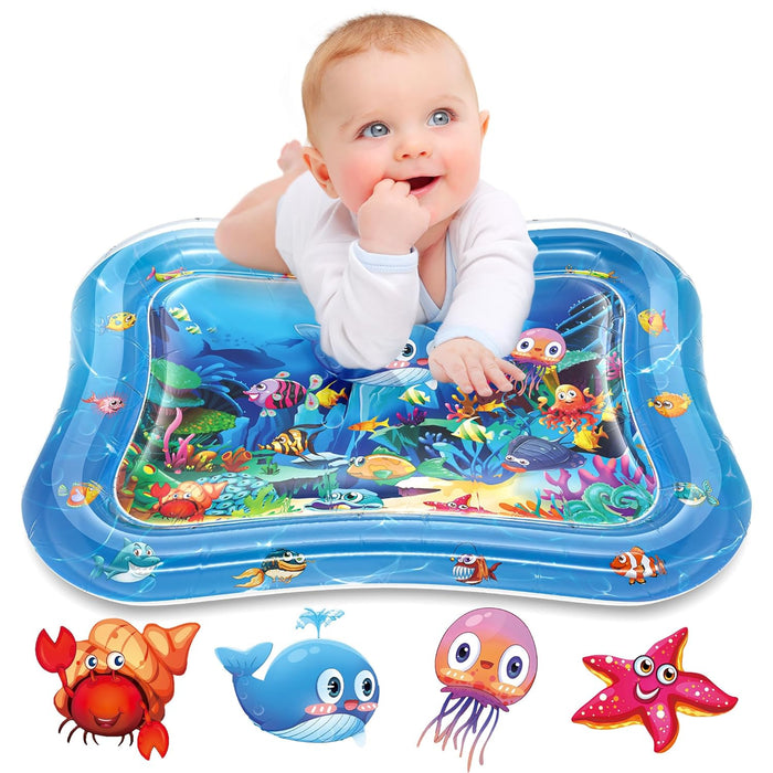 Inflatable Tummy Time Water Mat, Baby Sensory Toys 3-24 Months