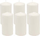 Unscented White Tall Pillar Candles, 65 Hour Burning Candle Pillars, Perfect for Decor, Weddings, Emergencies 3" X 6", 6