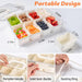 Snackle Box Container Dishwasher Safe Divided Serving Tray with Lid Handle