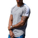 Mens Casual round Curved Hem T-Shirt Men Sport Fashion Short Sleeve T Shirts