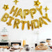 Gold Happy Birthday Balloons Banner Sign Mylar letter Party Decoration