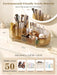 Rotating Makeup Organizer for Vanity Countertop, Amber