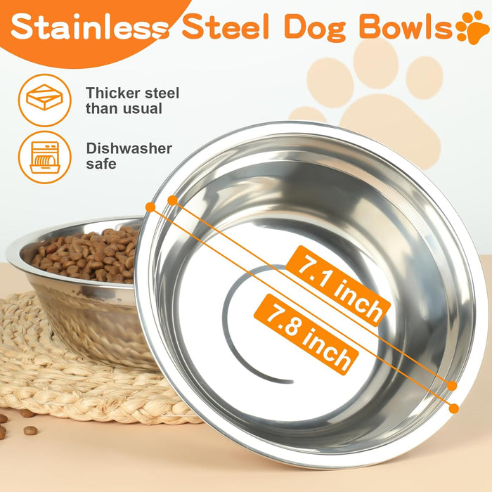 Elevated Dog Bowls, 5 Adjustable Heights (3.9"-13.4") Raised Dogs Food Bowl Stand for Medium Large Sized Dogs, Non-Slip 