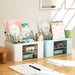 Pen Organizer with 2 Drawer, Multi-Functional Pencil Holder for Desk, Desk Organizers and Accessories with 5 Compartment