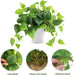 Artificial Plants Fake Pothos with Plastic Pot Artificial Potted Plant for Home Office Bedroom Indoor Outdoor Decor 1 Pa