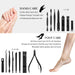 26Pcs Manicure Nail Clipper Set for Men Women Gift, Black Case