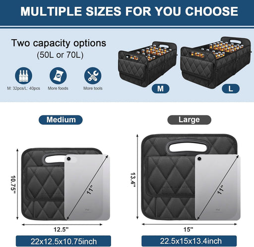Car Trunk Organizer for SUV, Foldable Car Organizers and Storage