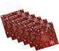 Pfrewn Christmas Snowflake Red Cloth Napkins Set of 6 Xmas Snowman Winter Dinner Napkins Solid Washable Reusable Polyester Table Napkins Oversized 20"X20" with Hemmed Edges for Home Weeding Decoration
