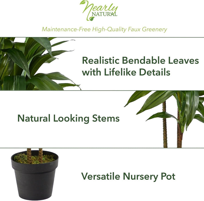 48 in Artificial Dracaena Real Touch Plant with Pot