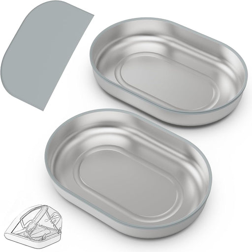 Stainless Steel Bowl for Automatic Microchip Cat Pet Feeder, Sealing Ring Design for Keeping Food Fresh and Reducing Odo