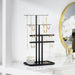Black Jewelry Organizer: 14.5" Sturdy Stand for 80 Pcs Jewelry