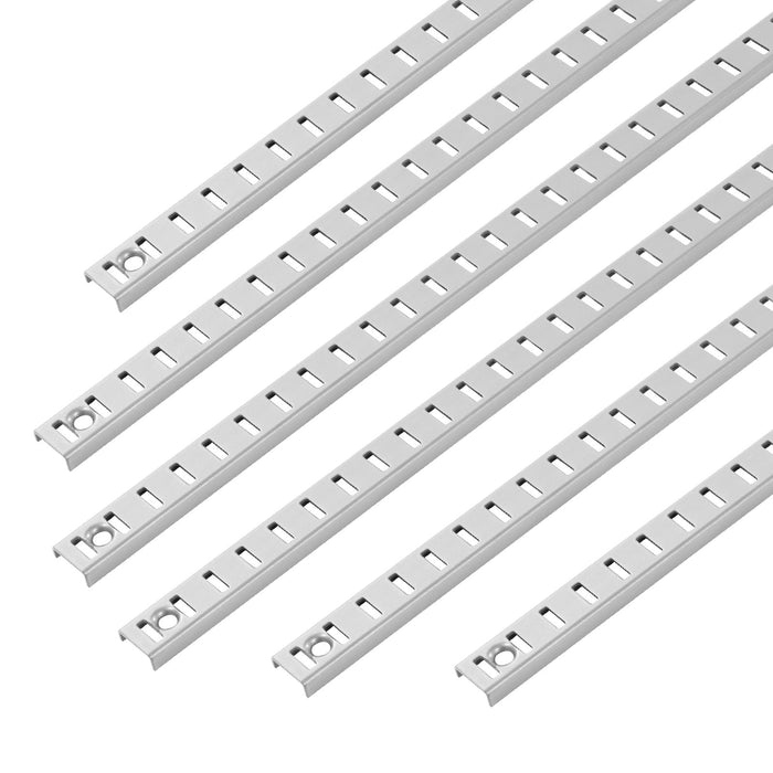 Six-Pack Adjustable Steel Shelf Tracks