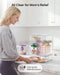 Clear Stackable Storage Drawers Set of 5, Plastic Organizer Bins