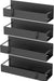 4 Pack Magnetic Spice Storage Rack Organizer for Refrigerator and Oven, Black Fridge Organizers and Storage