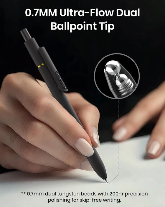 8 Pack Gel Pens, Quick-Drying Black Ink, 0.7mm Fine Point Fidget Pen