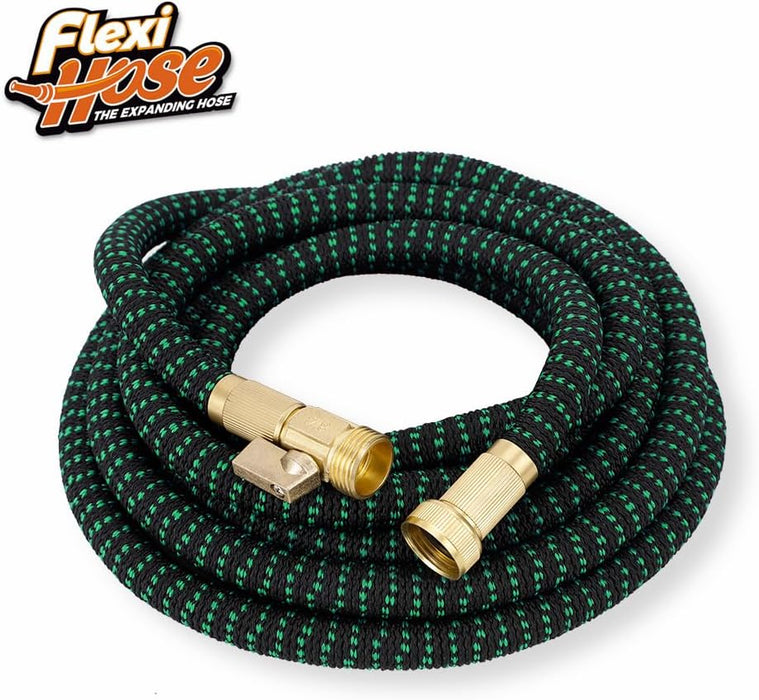 with 8 Function Nozzle, 50FT - Lightweight Expandable Garden Hose, No-Kink Flexibility, 3/4 Inch Solid Brass Fittings an