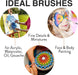 Professional Artist Paint Brush Set of 12 - Acrylic Painting Brushes Kit