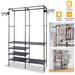 Freestanding Metal Garment and Shoe Rack
