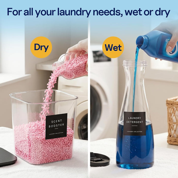 3+1+1 Pack Laundry Pods Containers & Dryer Sheet Holder & Laundry Detergent Dispenser, Laundry Room Organization and Sto